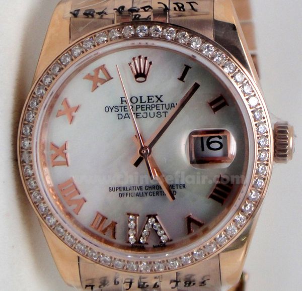 New Replica Rolex Datejust Rose Gold Diamond Watch New Replica Rolex Datejust Rose Gold Diamond Watch